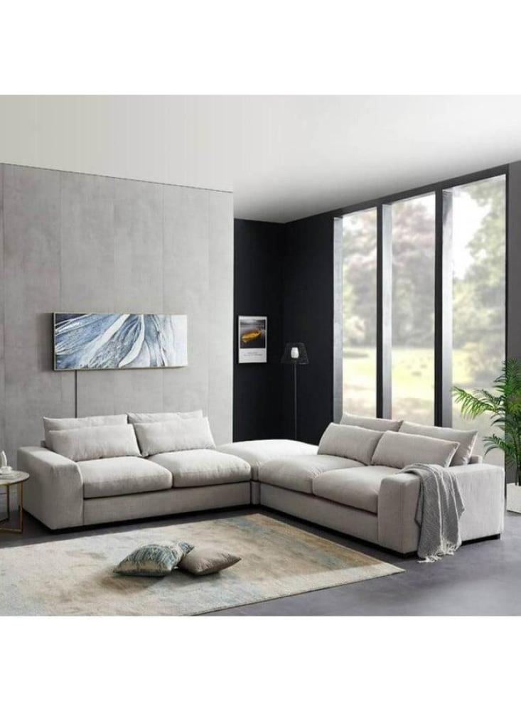 كنبة زاوية 85x85x270x300 سم - اوف وابت