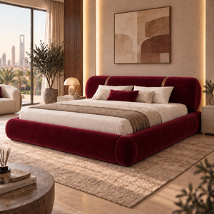 سرير أوريلا المخملي بتصميم دائري عصري فاخر - Home House