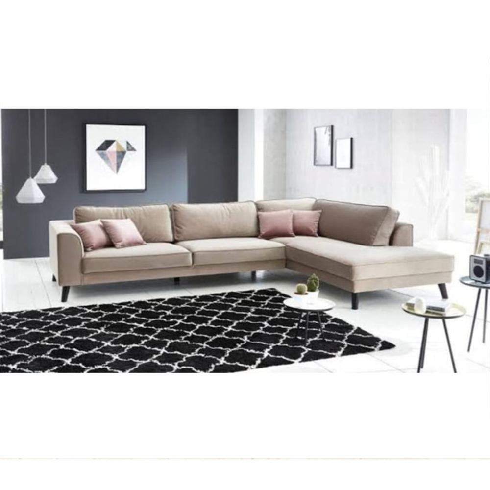 كنبة زاوية 80×200×85×300 سم - بيج