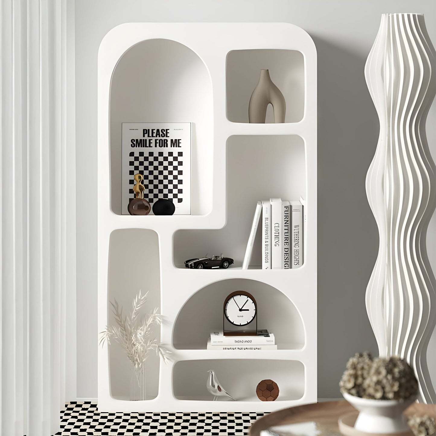 ارفف جدارية خشب