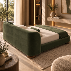 سرير ڤيردانا – سرير مخمل مودرن بهيدبورد منحني - Home House