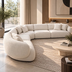 كنبة زاوية لورينا بتصميم منحني مودرن 320 سم - Home House