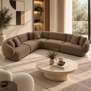 كنبة زاوية لورينا بتصميم منحني مودرن 320 سم - Home House
