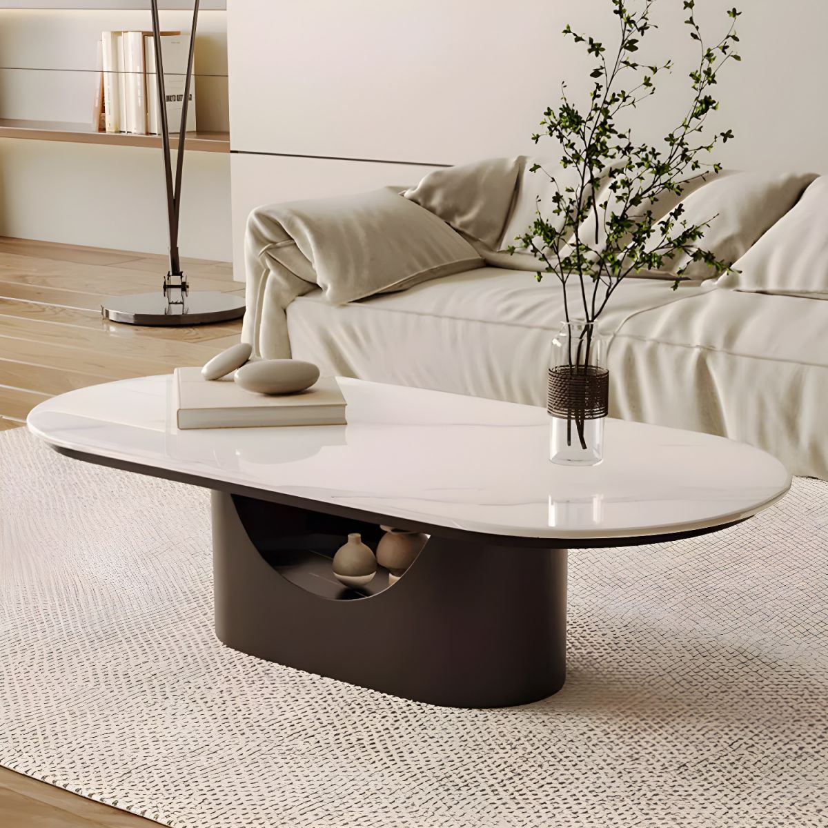 طاولة قهوة بني