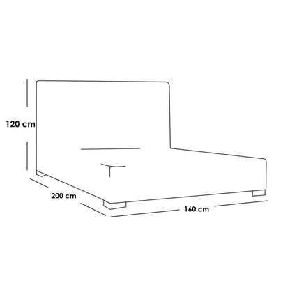 سرير, متعدد المقاسات رمادي -شانيل