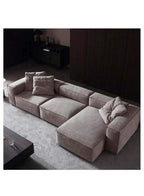 كنبة زاوية بمقاس 250x80x145x80 سم - بيج- من هوم هاوس