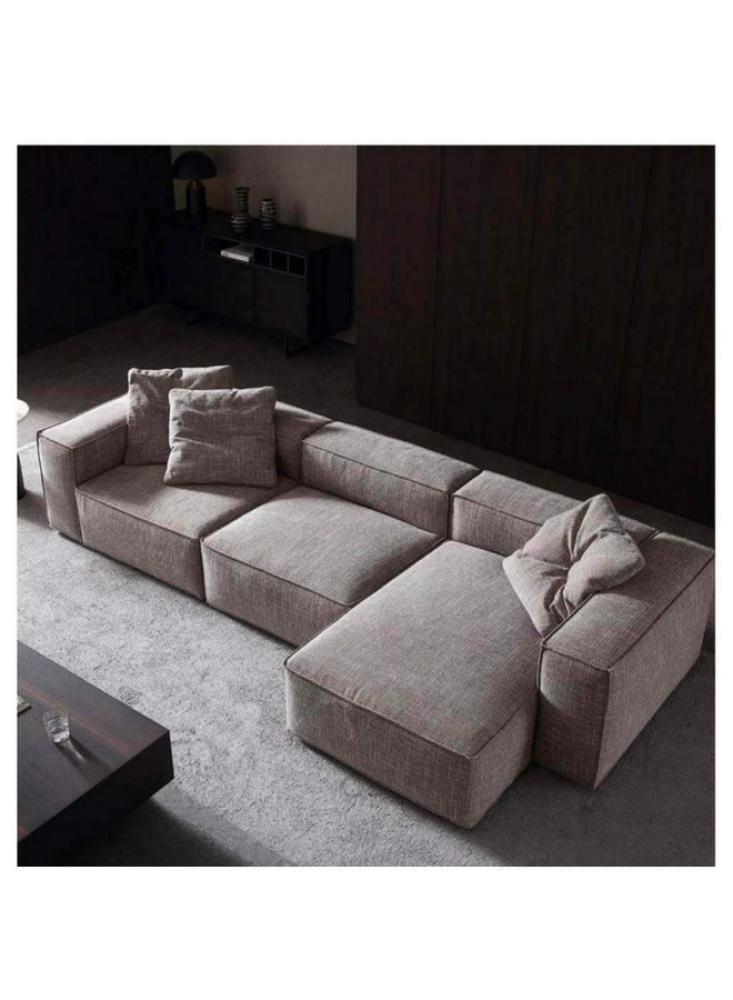 كنبة زاوية بمقاس 250x80x145x80 سم - بيج- من هوم هاوس