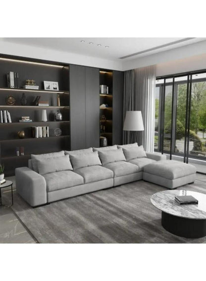 كنبة زاوية مقاس 80x200x90x300 سم - أوف وايت