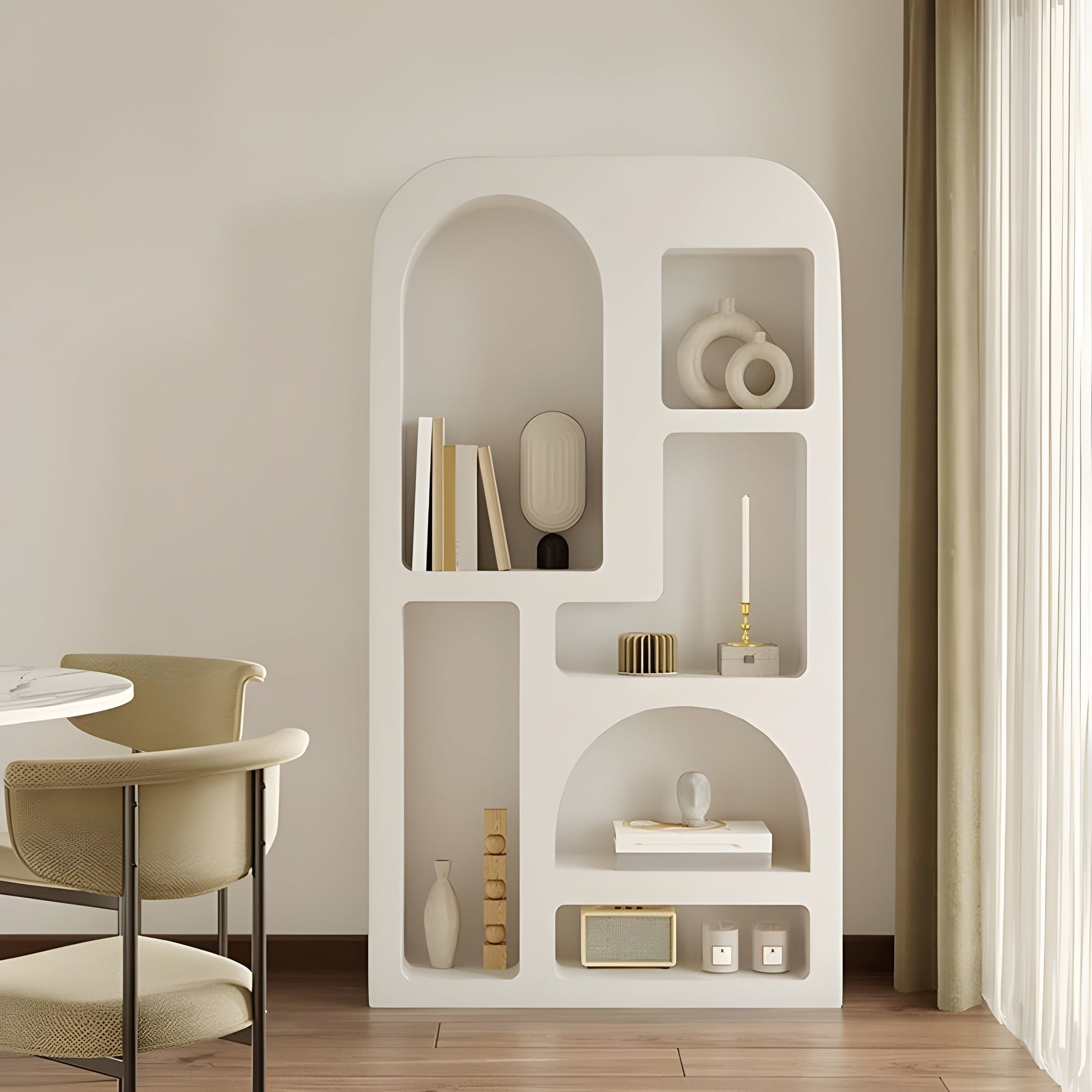 ارفف جدارية خشب