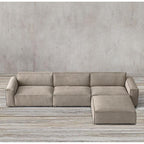 كنبة زاوية 180×300×80×90 سم - بيج