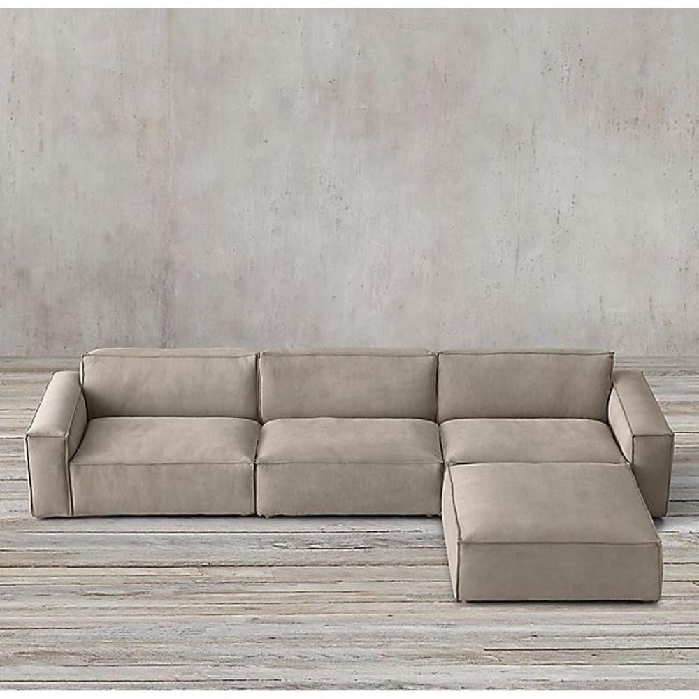 كنبة زاوية 180×300×80×90 سم - بيج