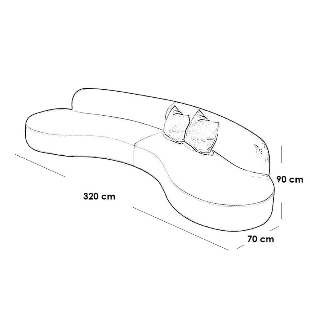 طقم غرفة معيشة خشب سويدي ومخمل قطعتين - ابيض