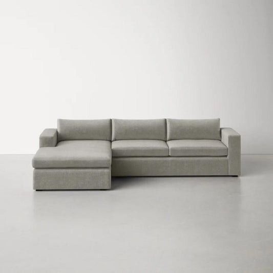 كنبة زاوية 90×85×300×200 سم - بيج