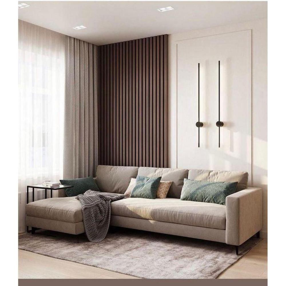 كنبة زاوية 270×150×85×90 سم - بيج