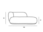 أريكة بوكليه وخشب سويدي بمقعدين بيج -180x85x85 سم - من home houes