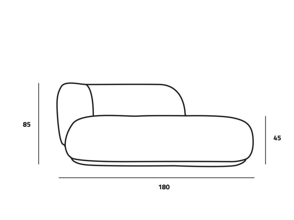 أريكة بوكليه وخشب سويدي بمقعدين بيج -180x85x85 سم - من home houes