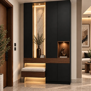 بانكيت مدخل ألينورا مع خزانة ومرايا بتصميم متكامل - Home House