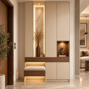 بانكيت مدخل ألينورا مع خزانة ومرايا بتصميم متكامل - Home House