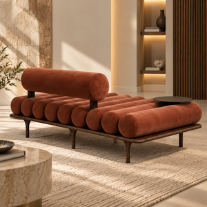 بانكيت لورين الأسطواني بتصميم عصري وطاولة جانبية - Home House