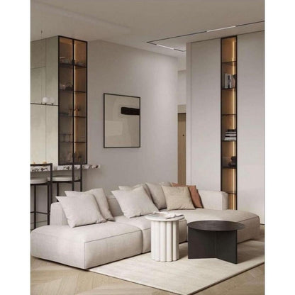 كنبة زاوية 270×160×85×85 سم - بيج
