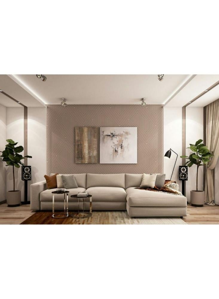 كنبة زاوية مقاس 270x180x85x85 سم - رمادي