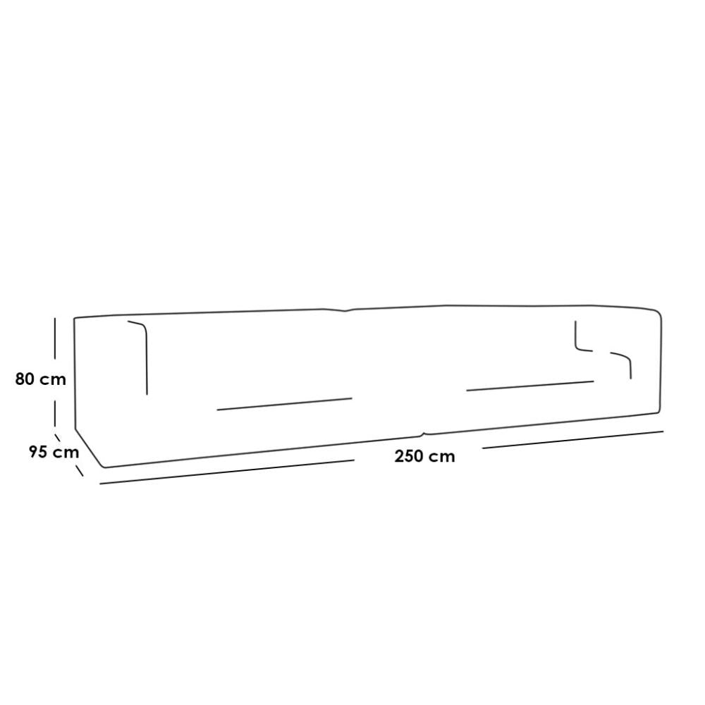 كنبة بثلاثة مقاعد خشب سويدى ومخمل - بيج
